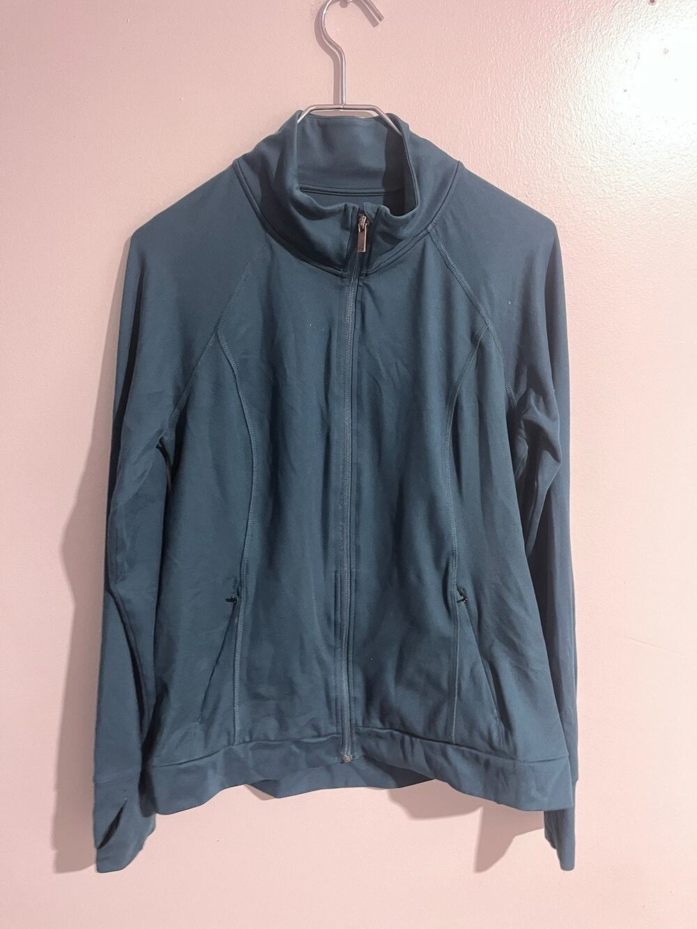 All in Motion Women's Green Full Zip Athleisure Jacket w/ Pockets Size L